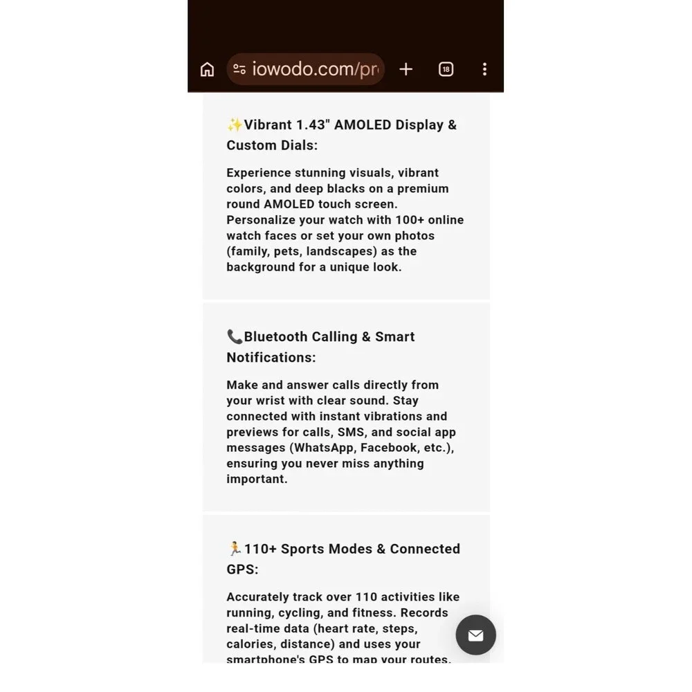 Smart Watch W40 By IOWODO